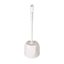JanSan Toilet Brush Set with Potted Holder, White