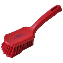 HillBrush Premier Hand Churn Brush Medium,Red