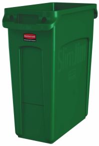 Bin, Slim Jim with Venting Channels, Green, 60L