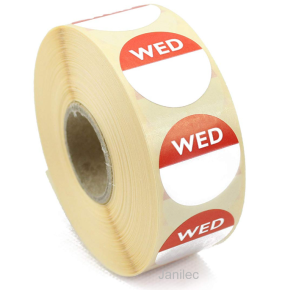 JanSan Food Rotation Day Dot Label Weds