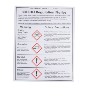 COSHH Poster, 350 x 270mm