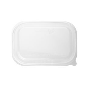 Lid for Deli Container, Rectangle, Kraft, 34oz