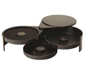 Glass Rimmer, Black, 3 Tier