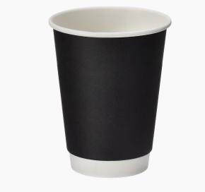 Hot Cup, 12oz, Double Wall, Black