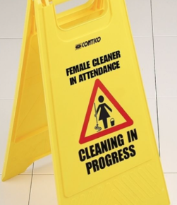 Sign, Free Standing, Yellow, Male / Female Operative