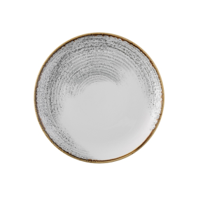 Coupe Plate, Churchill Jasper Grey, 8.5"