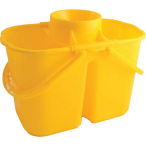 JanSan Double Mop Bucket & Wringer,14 Litre Yellow