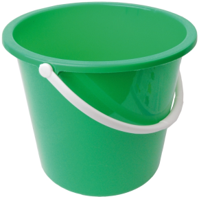 JanSan Round Plastic Bucket 10 Litre,Green