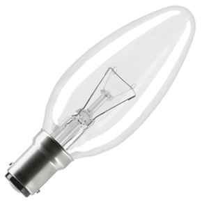 JanSan Candle Lamps 28W BC Clear 35mm