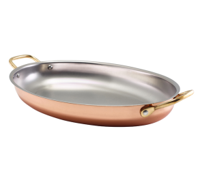 Oval Dish, Copper Plated, 34 x 23cm