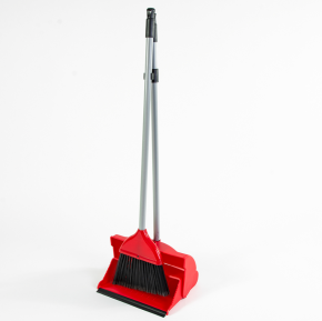 Lobby Dustpan, Light Duty, Red, Complete Set (1)