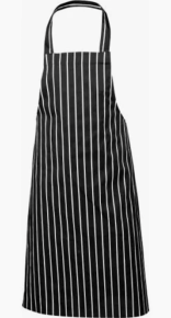 Bib Apron, Butchers Stripe Blue, XL