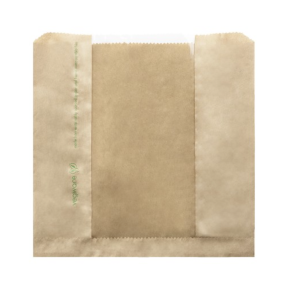 Greaseproof Bag, Kraft, Bread and Milk Brand, 8.5" x 8.5"