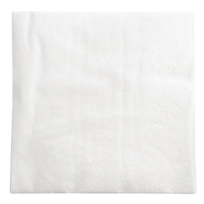 Napkin, 24cm, 2 ply, 4 Fold, Cocktail, Fasana, White