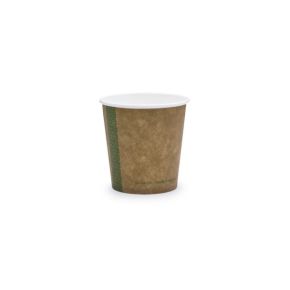 Hot Cup, 4oz, Single Wall, Compostable, Kraft
