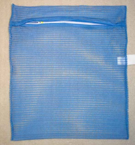 Zipped Net Bag, Sky Blue, 23" x 28"